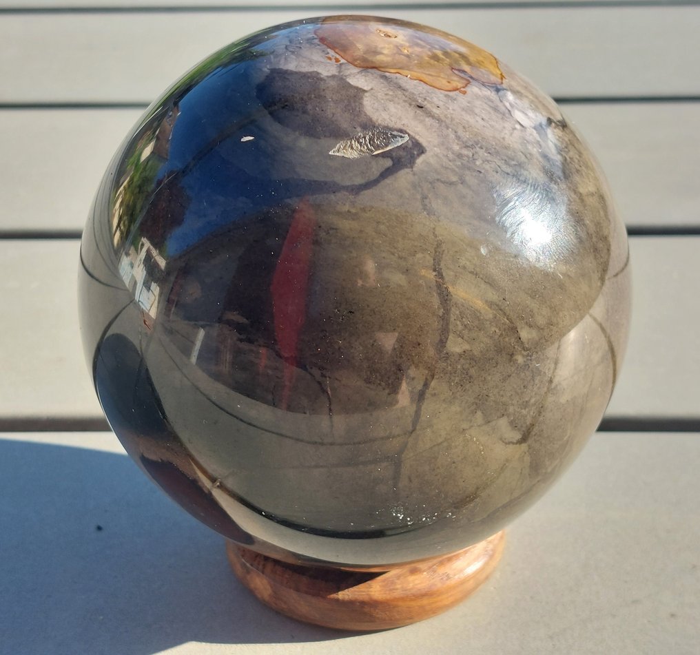 Sphere carving, Sphere - 10.5 cm - Agate #3.2