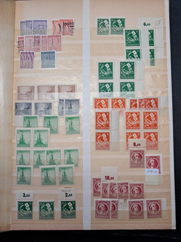 Allied Occupation - Germany (Soviet zone) 1946/1948 - Collection in three insert books and bag items. - ex 1 bis 238, **,* O #3.2