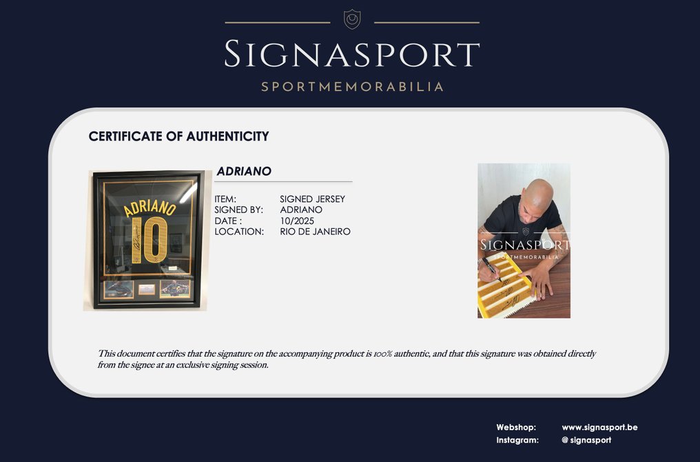 Inter Milan - Labdarúgó-világbajnokság - Adriano - Futball mez #1.0