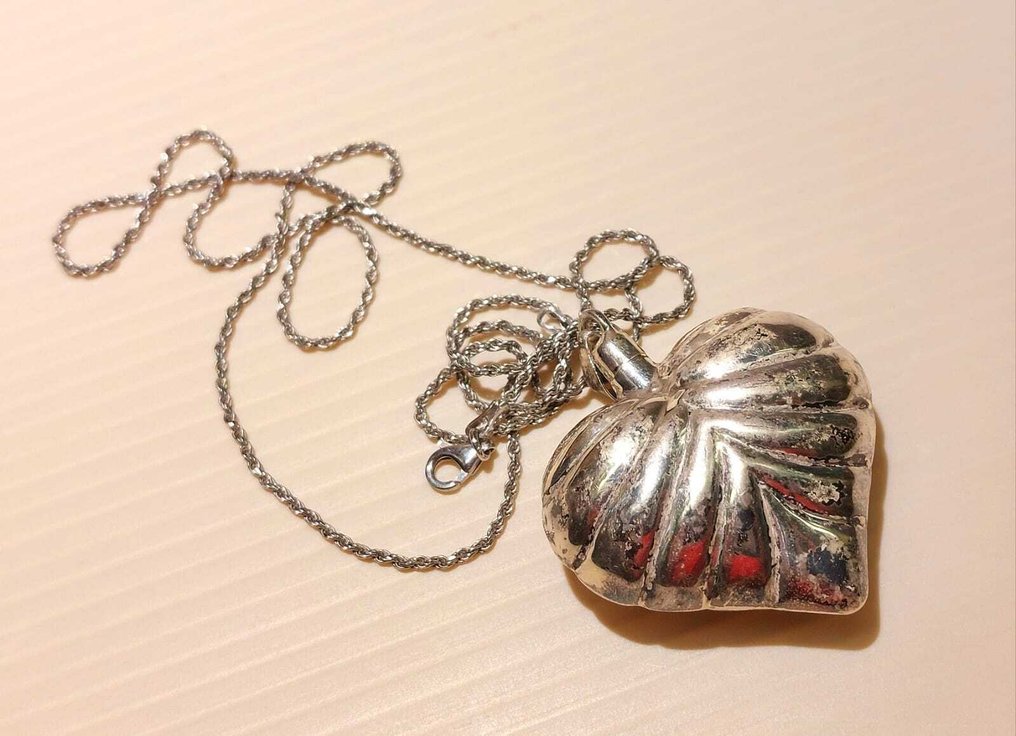 Sem preço de reserva - Colar com pingente Prata - recipiente de perfume #2.1