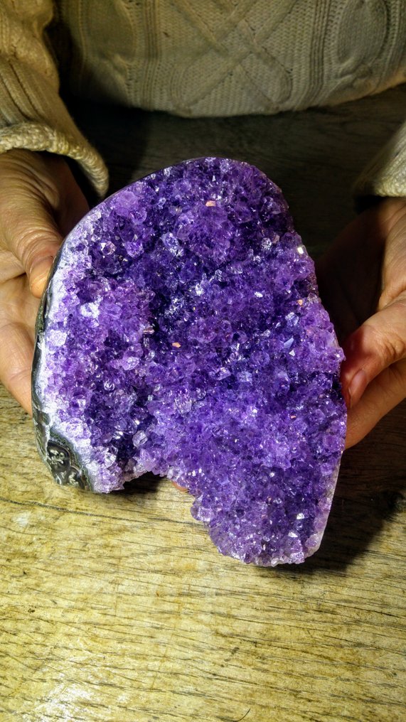 Ametist Kristaller Druse - Kluster - Höjd: 11 cm - Bredd: 12 cm- 1007 g #1.0