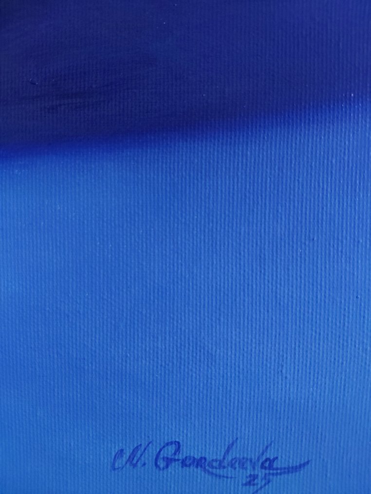 Maria Gordeeva(1970) - Orange on blue #3.2