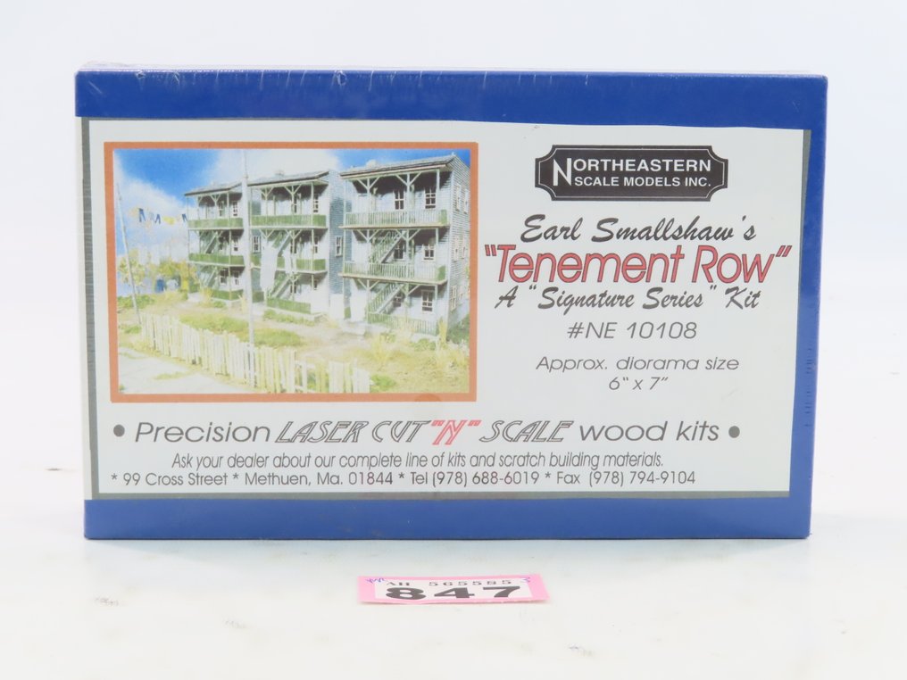 Northeastern N Scale Models Inc. N - #NE10104 - Model train building kits (1) - Building kit from Earl Smallshaw's 'Tenement Row' – A 'Signature Series' kit #2.1