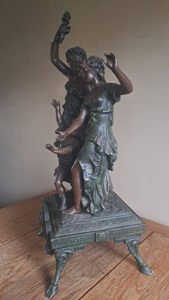 Statua, Vrouwen  met kind. - 76 cm - Composito #4.3