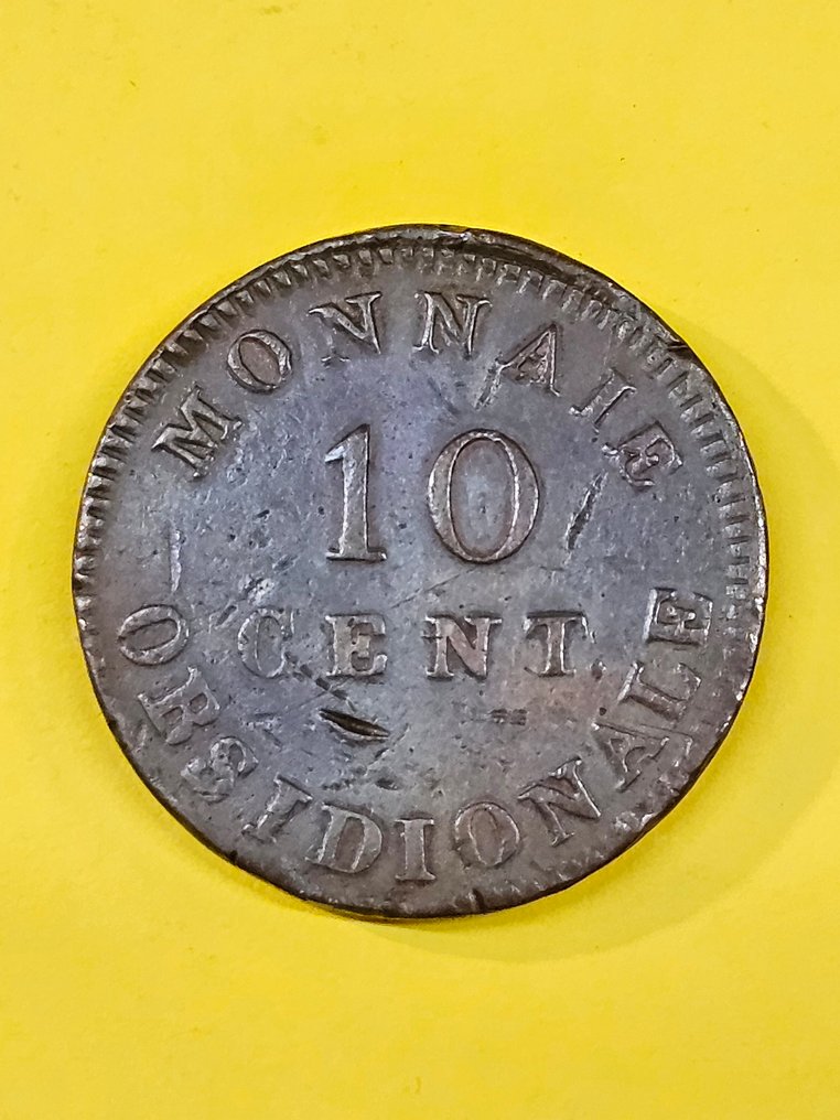 Βέλγιο. 10 Centimes 1814 Antwerpen (χωρίς τιμή ασφαλείας) #1.0