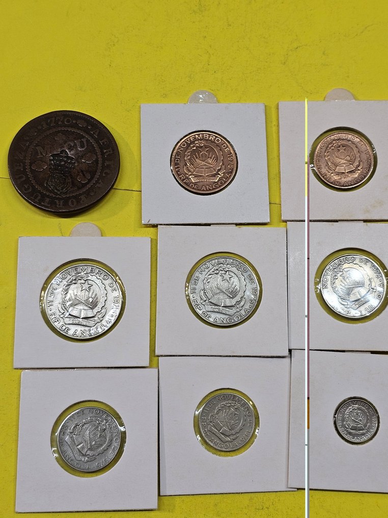 Angola. Lot 8 x Kwanzas 1975 + 2 Macutas 1770 (No Reserve Price) #1.0