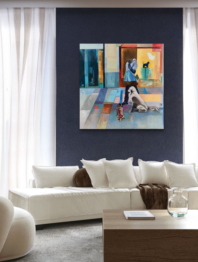 Contemporary Spanish School - Urban Reflections (XL format) #2.1