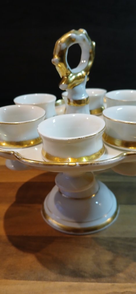 Stand (7) - Porcelain - Paris Porcelain egg cup set on a serving stand #3.2
