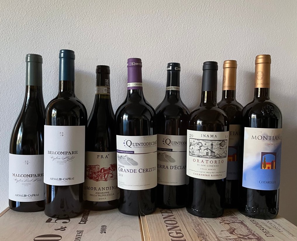 Prà, Arnaldo Caprai, Cotarella, Inama & Quintodecimo - Βένετο, Καμπανία, Ούμπρια, Λάτσιο - 8 Bottles (0.75L) #1.0