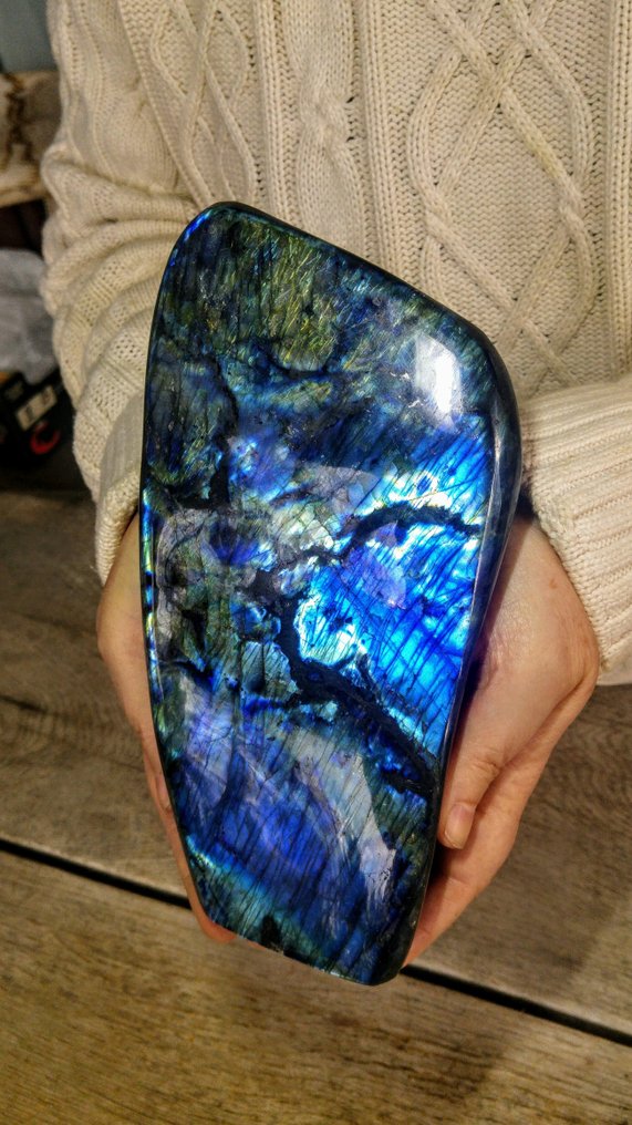 Labradorite Freeform - colori rari oro turchese - Altezza: 21 cm - Larghezza: 12 cm- 2049 g #3.2