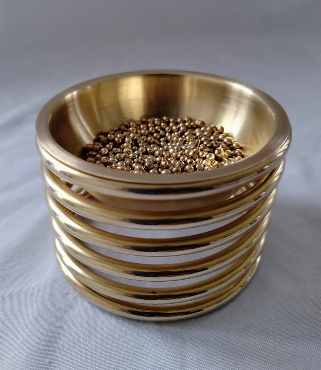 Aschenbecher - Cendrier - Messing, Messing - vergoldeter Stahl #1.0