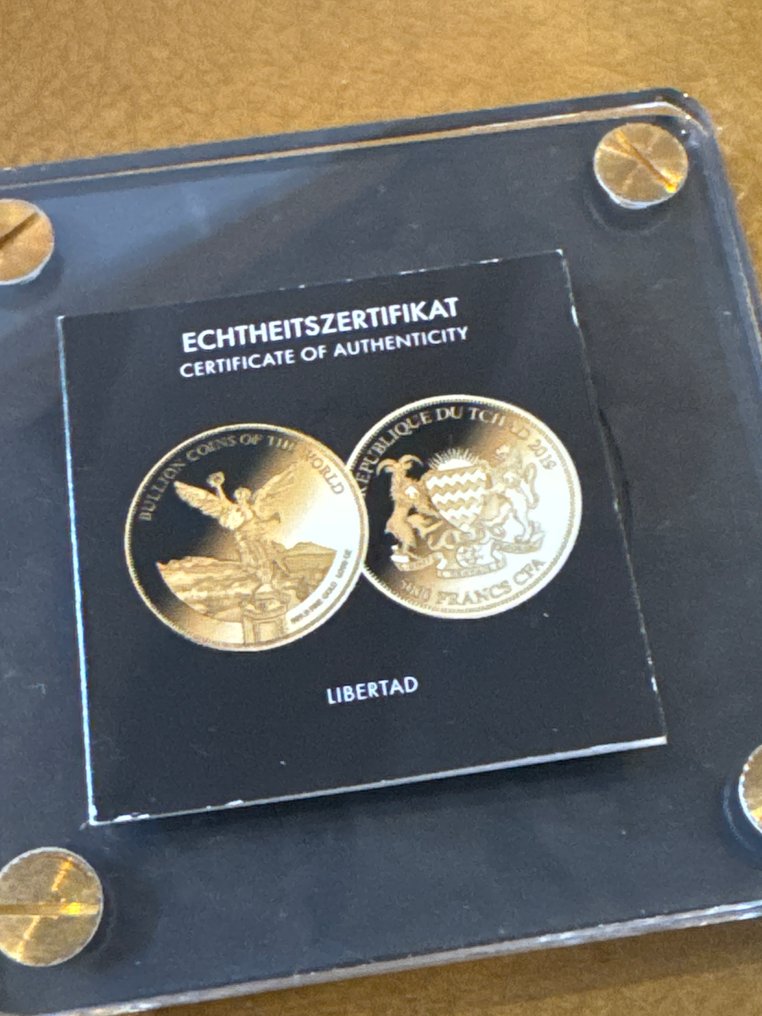 Tchad. 5000 Francs 2019 Libertad , 1/200 Oz (.999) mit CoA  (Ingen mindstepris) #3.2