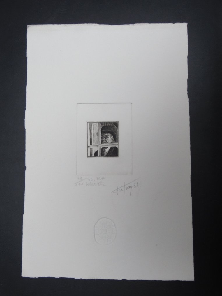 Daniel Frasnay ( 1928 - 2019 ) - René Magritte dans son atelier à Bruxelles #1.0