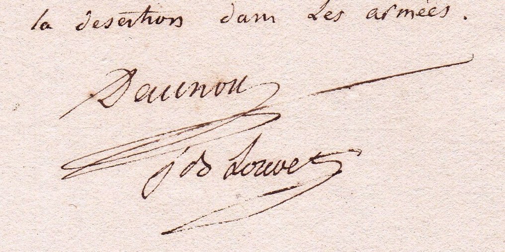 [Comité Salut Public] Daunou et Louvet - Lettre signée du Comité de Salut Public au Citoyen Merlin de Douai - 1795 #1.0