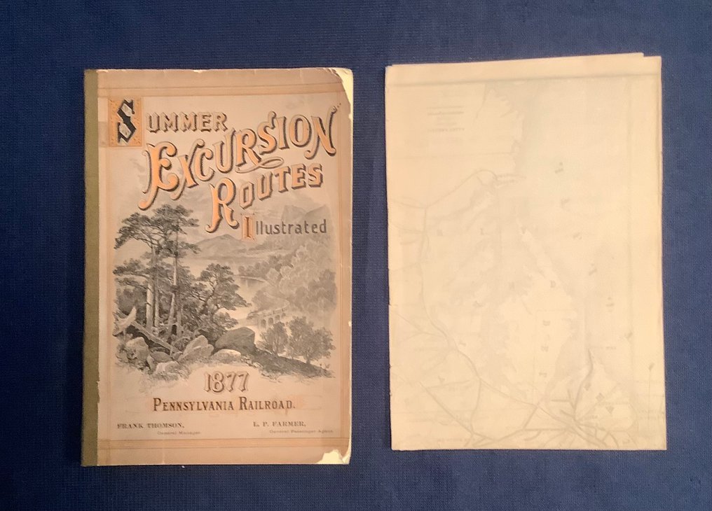Frank Thomson; L. P. Farmer - Pennsylvania Railroad Summer Excursion Routes Illustrated with map summer excursions, Niagara - 1877 #1.0
