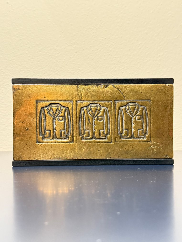 雕塑, Tino Stefanoni Le camice - 10 cm - 黄铜色 - 1985 #1.0