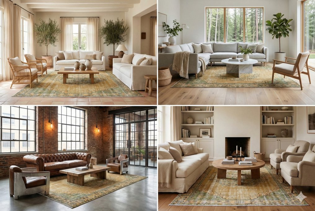 Jaune Vintage - Tapis - 290 cm - 180 cm - avec certificat #1.0