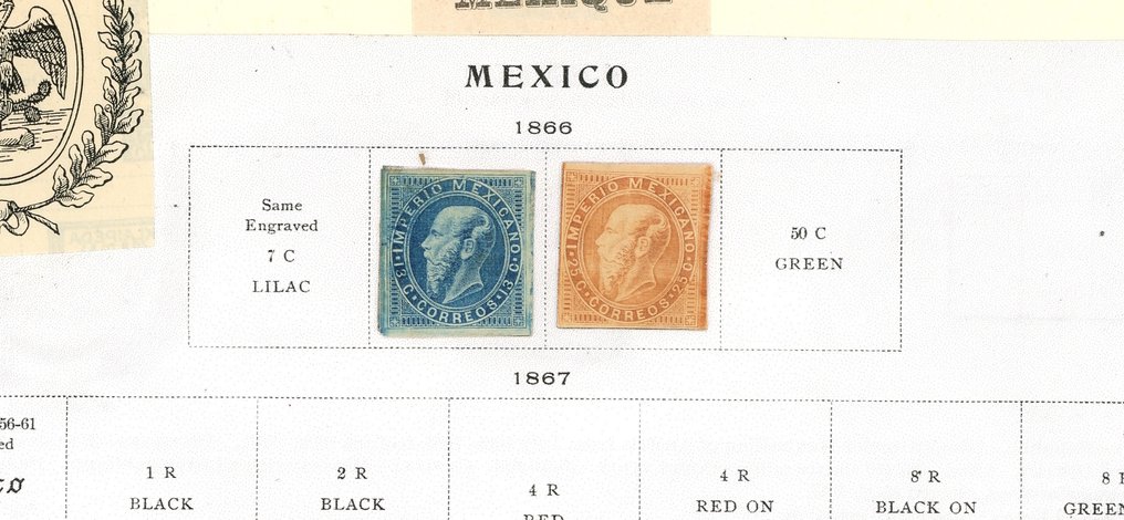 墨西哥 1856 - 墨西哥，非常精彩的收藏，从经典款、邮票、慈善、官方、双重…… #4.3