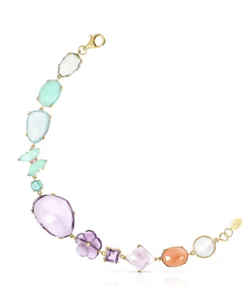 Tous - Βραχιόλι - 18 καράτια Κίτρινο χρυσό - Σύνολο λίθων 30 καράτια #1.0