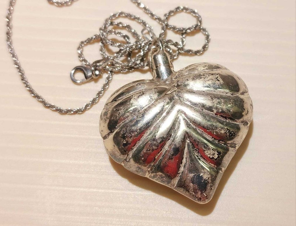 Sem preço de reserva - Colar com pingente Prata - recipiente de perfume #3.2