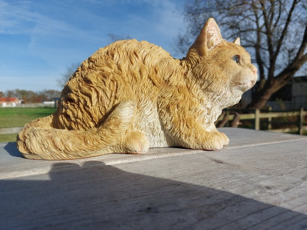 Szobor, garden statue cat - 17 cm - polyresin #2.1