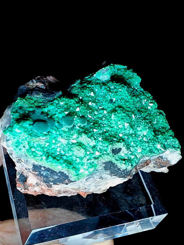 Cuproadamite Crystals on matrix - Height: 5 cm - Width: 4 cm- 135 g #4.3