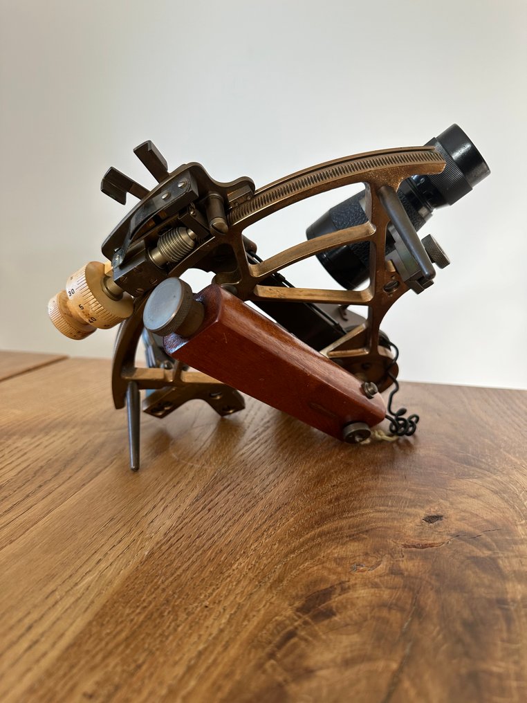 六分儀 - 黃銅, 玻璃, 木 - W. Ludolph #2.1