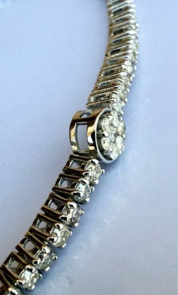 網球手鍊 - 14 克拉 白金 - 2.81ct. tw. - 鉆石 - NATURALES -IGI #1.0