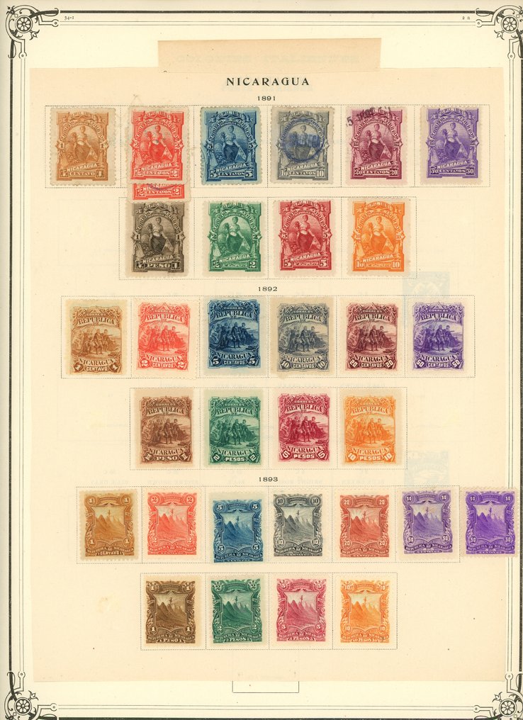 尼加拉瓜 1862 - 尼加拉瓜，非常精彩的收藏，从经典邮票、邮政、税务、电报开始。 #1.0