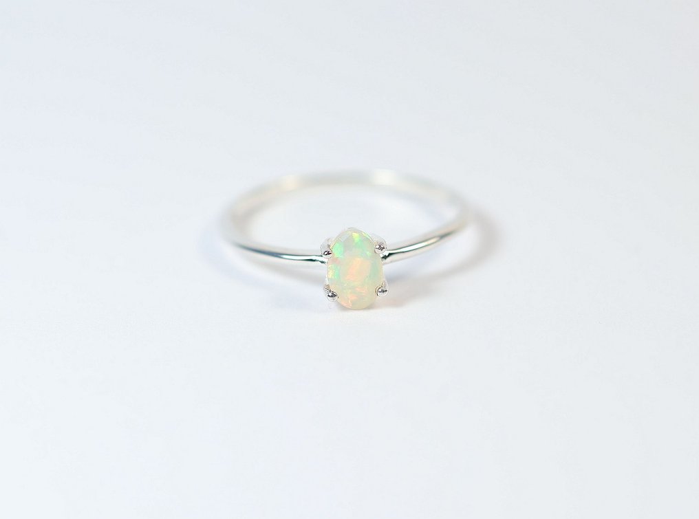 Etiópiai opál / Welo-opál Gyűrű / új- 1.12 g - (1) #1.0