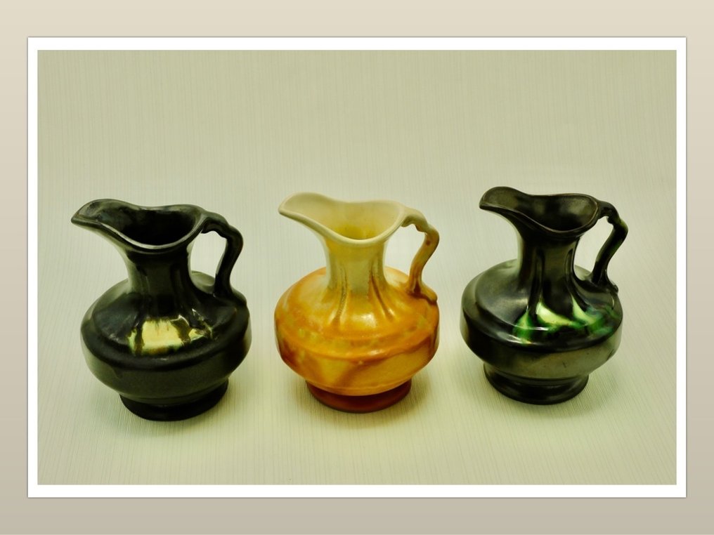 Faïence de Thulin - Βάζο (3) - FT S-1006 - Κεραμικό, Πήλινο #1.0