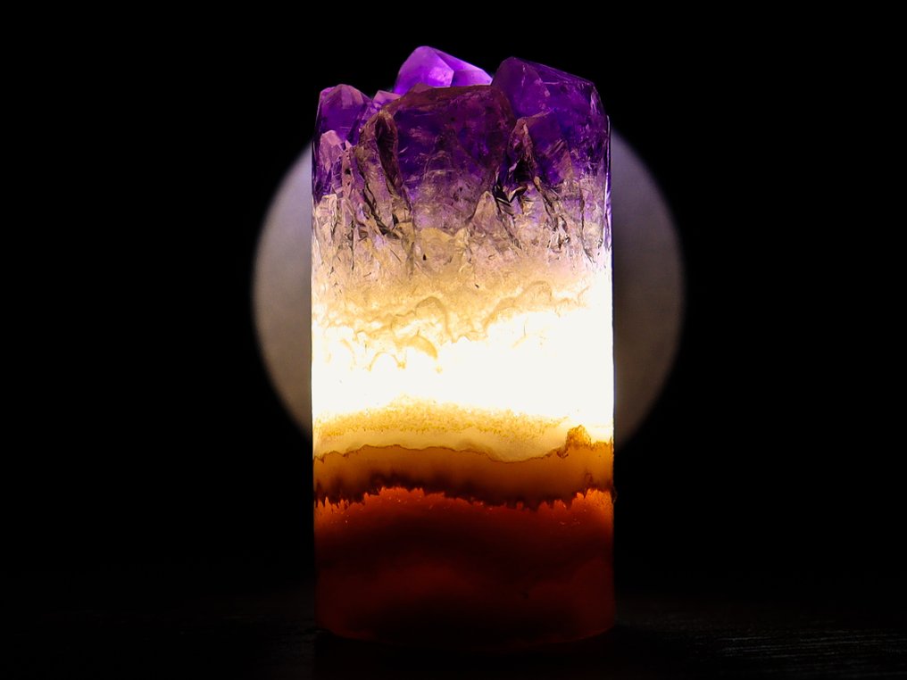 分层乌拉圭紫水晶圆柱体 无底价 • 32.10 克拉 - 高度: 24 mm- 6.42 g - (1) #2.1