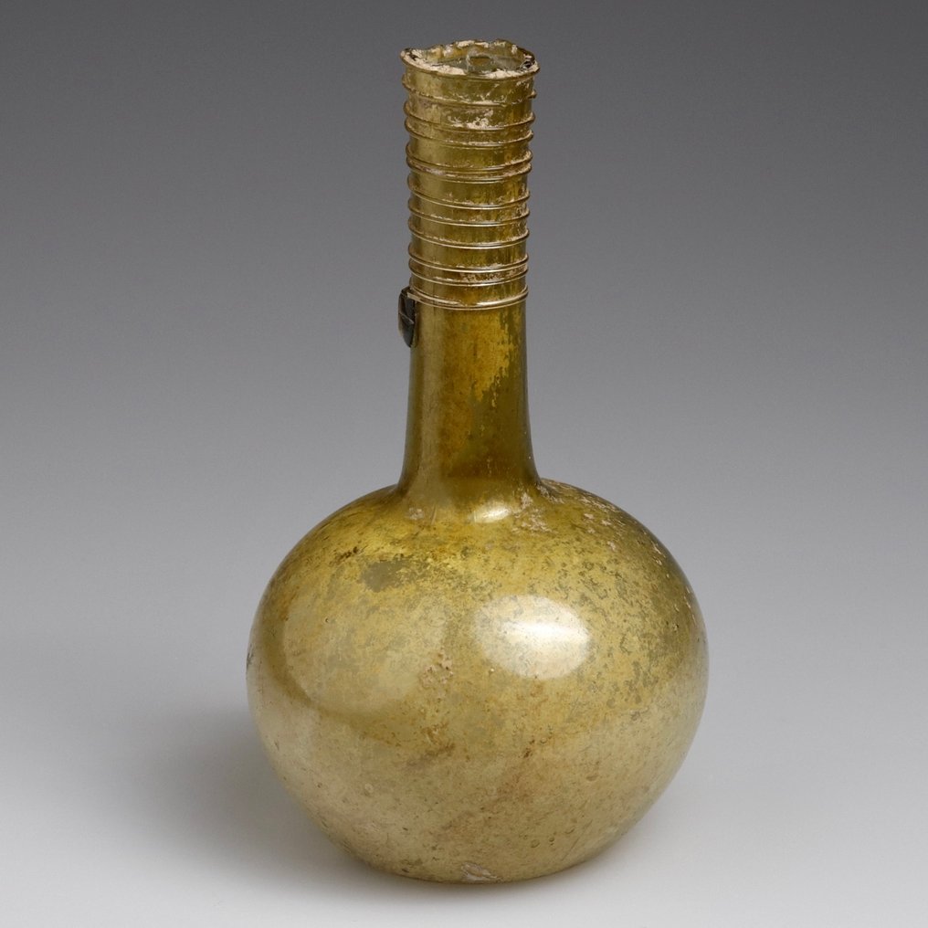 Αρχαίο ρωμαϊκό, Αυτοκρατορικό Γυαλί Unguentarium - 125 mm #1.0