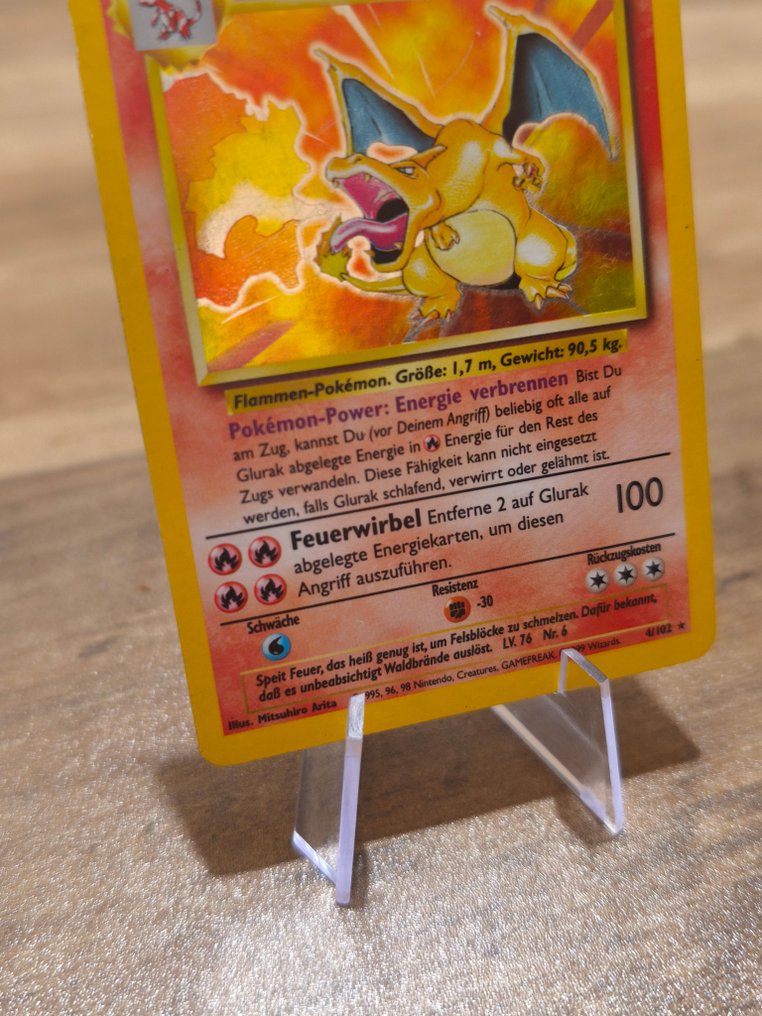 Pokémon - 1 Card - Glurak 4/102 Folie - WOTC - Base set #3.2