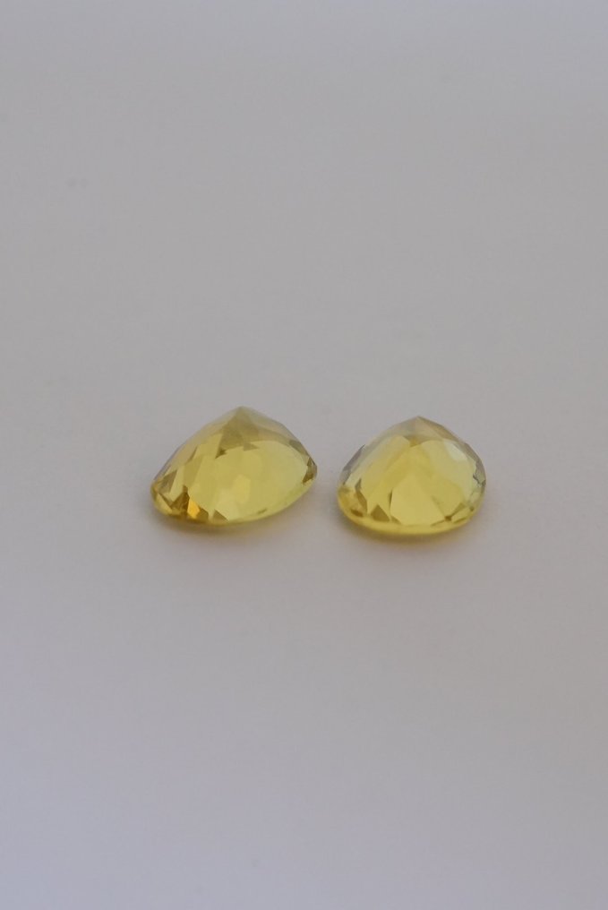2 pcs  绿色, 黄色 金绿柱石  - 7.00 ct - 西班牙宝石学院（IGE） #1.0
