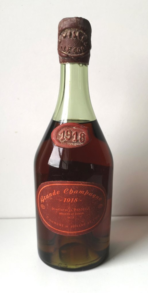 "Vignoble de la Pradelle" 1918 Peuchet & Cie - Grande Champagne millésime  - b. 1950s - n/a (70cl) #1.0