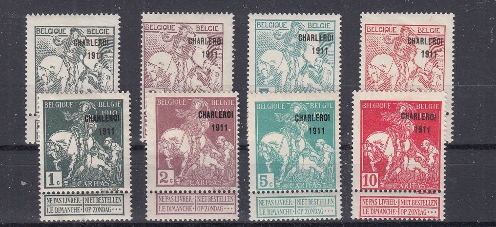België 1911 - Caritas - OBP : 100/107 #1.0