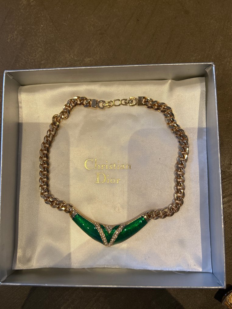 Christian Dior - 合成寶石 - 鍍金, 金屬, 珐琅 - 貼頸頸鏈 - 女士项链 #1.0