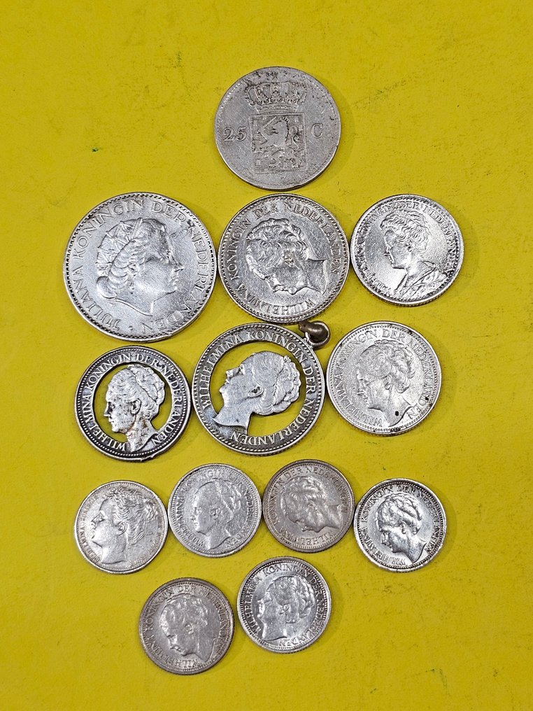 Netherlands. 13 stuks zilver 1926 - 1956  (No Reserve Price) #1.0