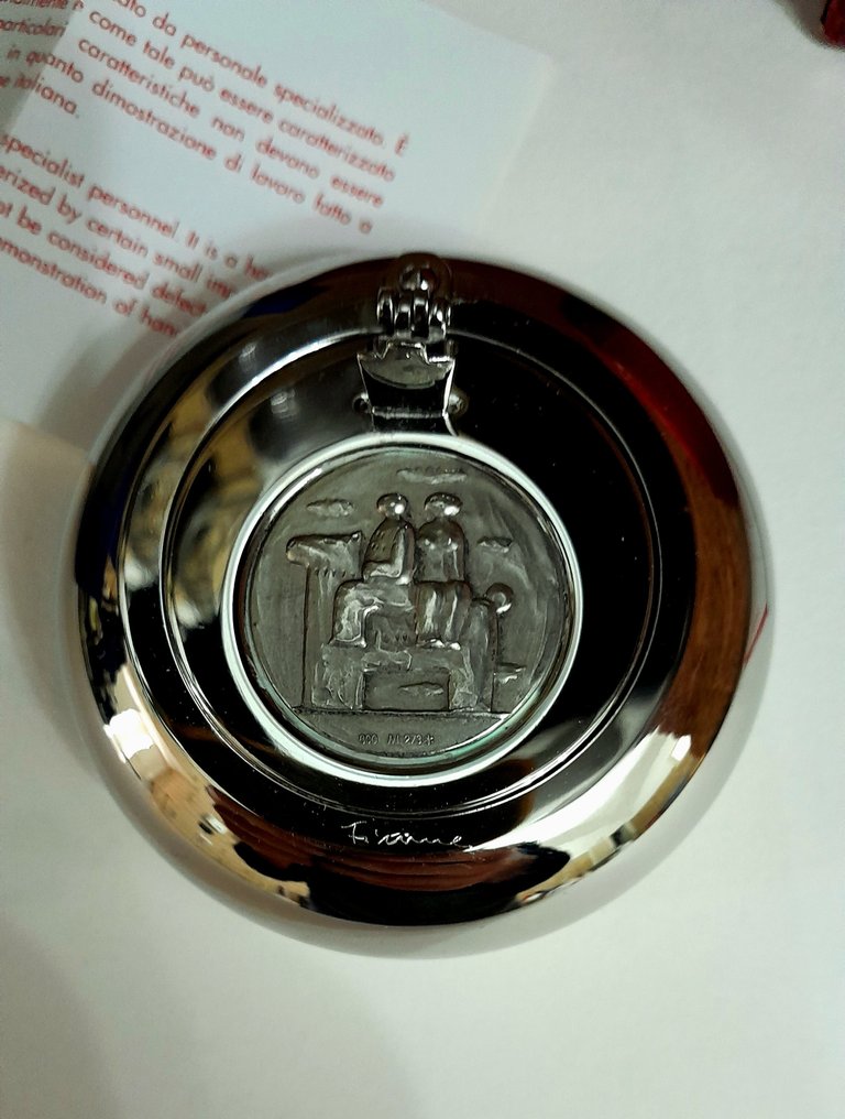 artemidatre Fiume Salvatore - Salvatore Fiume (1915-1997) - Sculpture, A cavallo - 3 cm - .800 silver #1.0