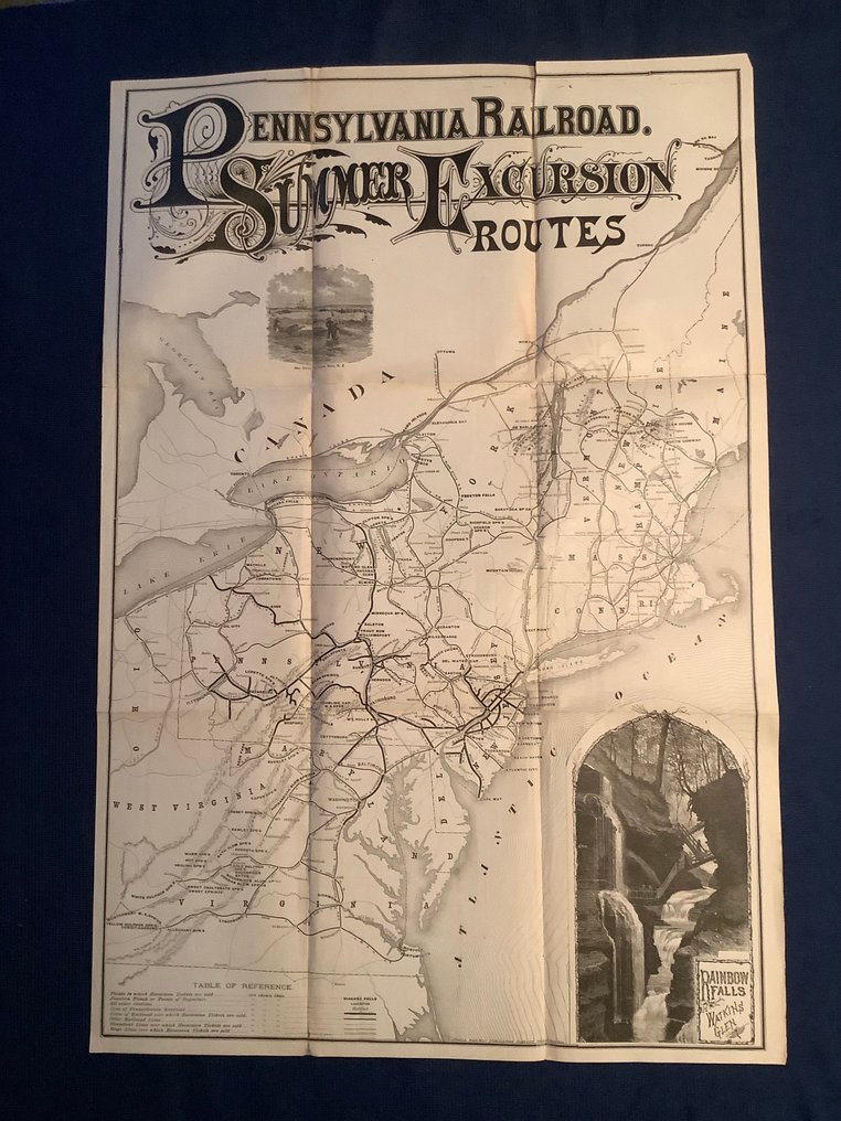 Frank Thomson; L. P. Farmer - Pennsylvania Railroad Summer Excursion Routes Illustrated with map summer excursions, Niagara - 1877 #1.0
