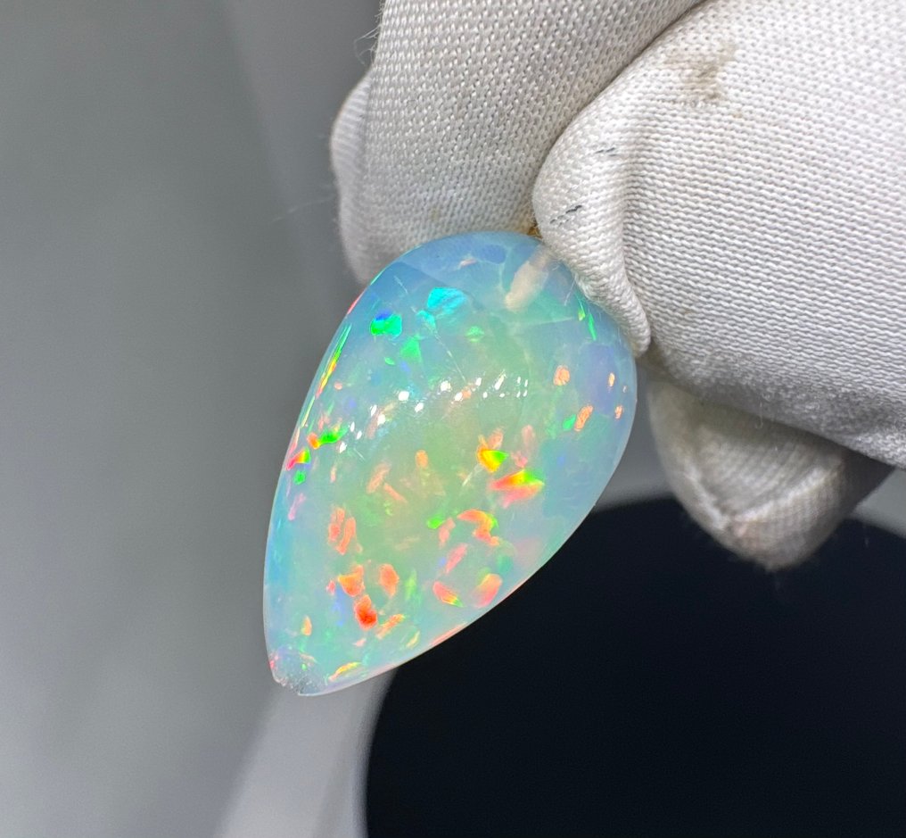 蛋白石 珠寶 - 高度: 28 mm - 闊度: 12.5 mm- 1.55 g - (1) #2.1