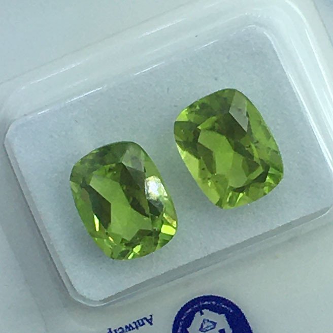 χωρίς τιμή ασφαλείας - 2 pcs Πράσινο Περίδοτο - 4.72 ct - Antwerp Laboratory for Gemstone Testing (ALGT) - Φυσικό περιδωτό #3.2