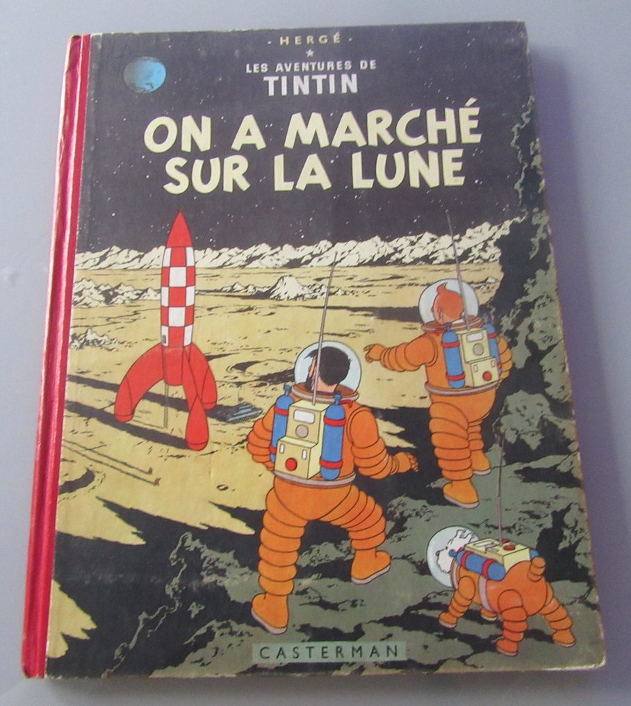Tintin T17 - On a marché sur la lune (B11) - C - 1 Album - Πρώτη έκδοση - 1954 #1.0