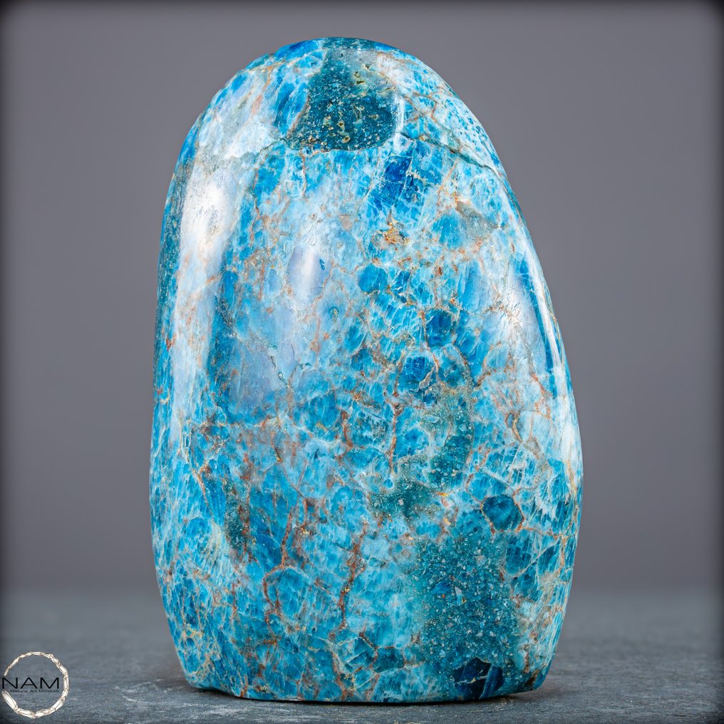 天然天蓝色磷灰石 自由形式- 1277.65 g #2.1