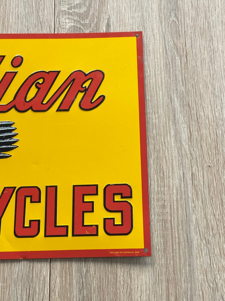 Sign - Indian Motorcycles / AAA Sign Co Coitsville Ohio #3.2