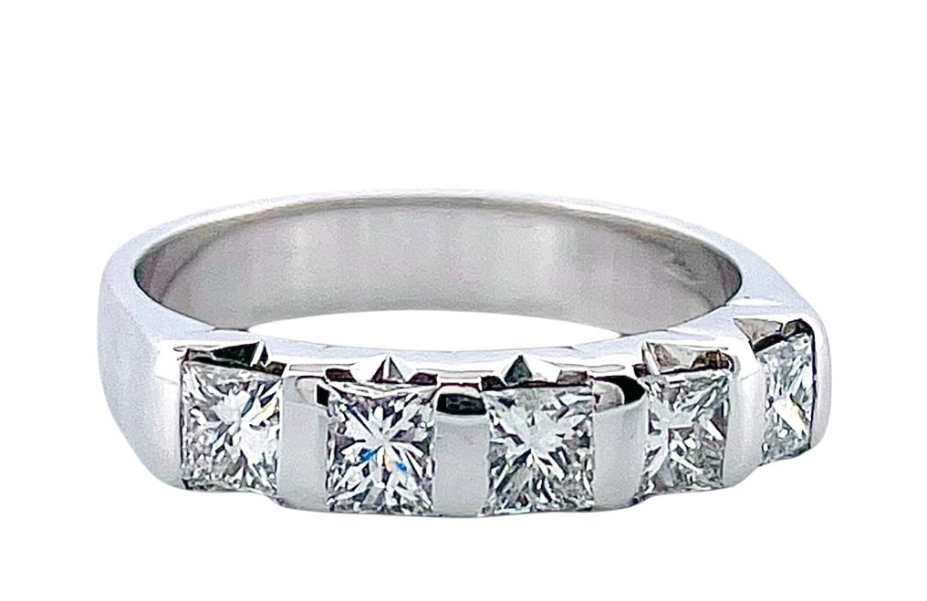 戒指 - 18K包金 白金 钻石 (天然)  #3.2