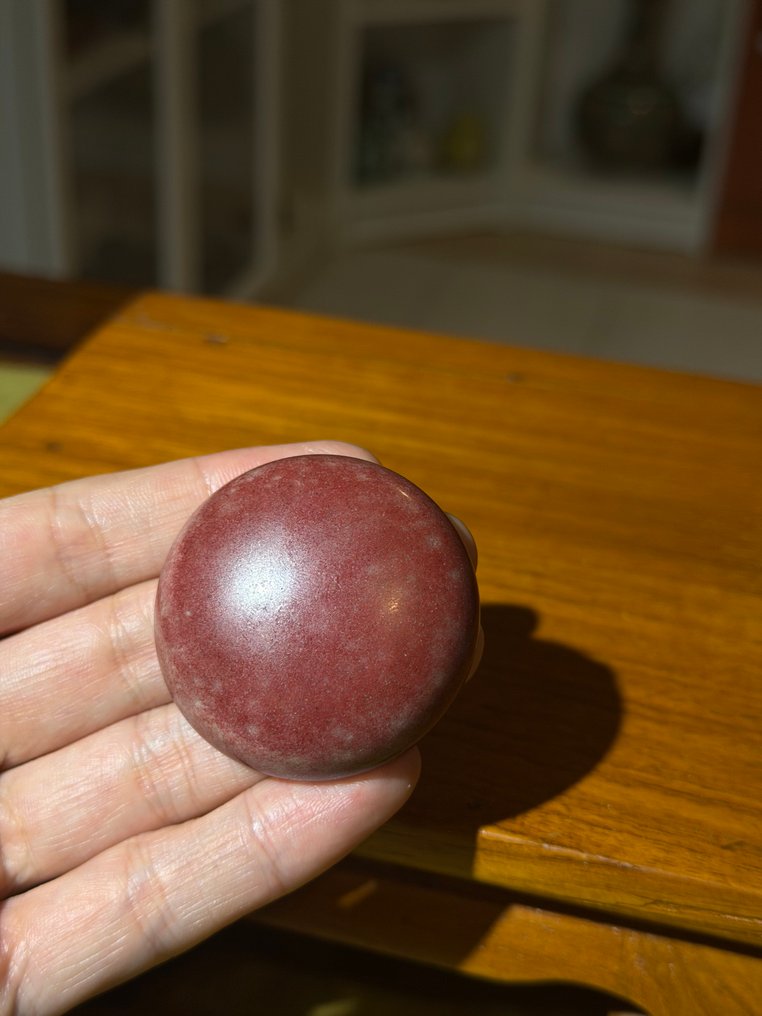 Κασέτα μονοχρωματικού κόκκινου μελάνης - Βαζάκι με καπάκι από μικρό κόκκινο γυαλιστερό glaze για - Πορσελάνη - Κίνα - Qing Dynasty (1644-1911) #2.1