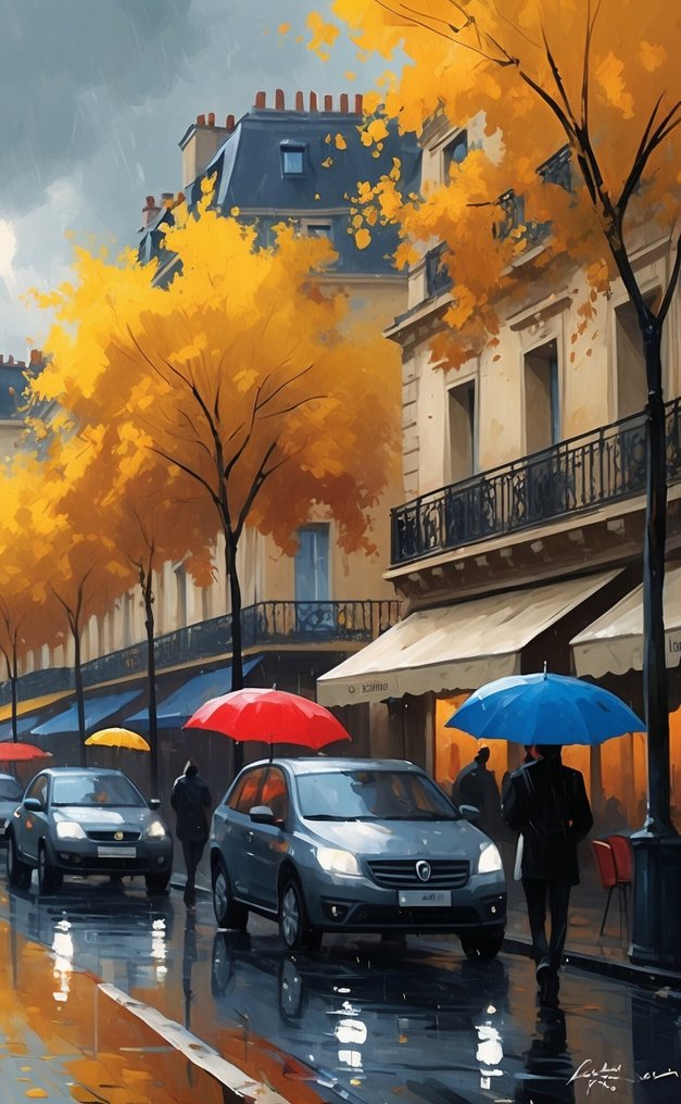 LuisonArt - "Pioggia Arcobaleno: La Passeggiata Cromatica"- AI - XXL #4.3