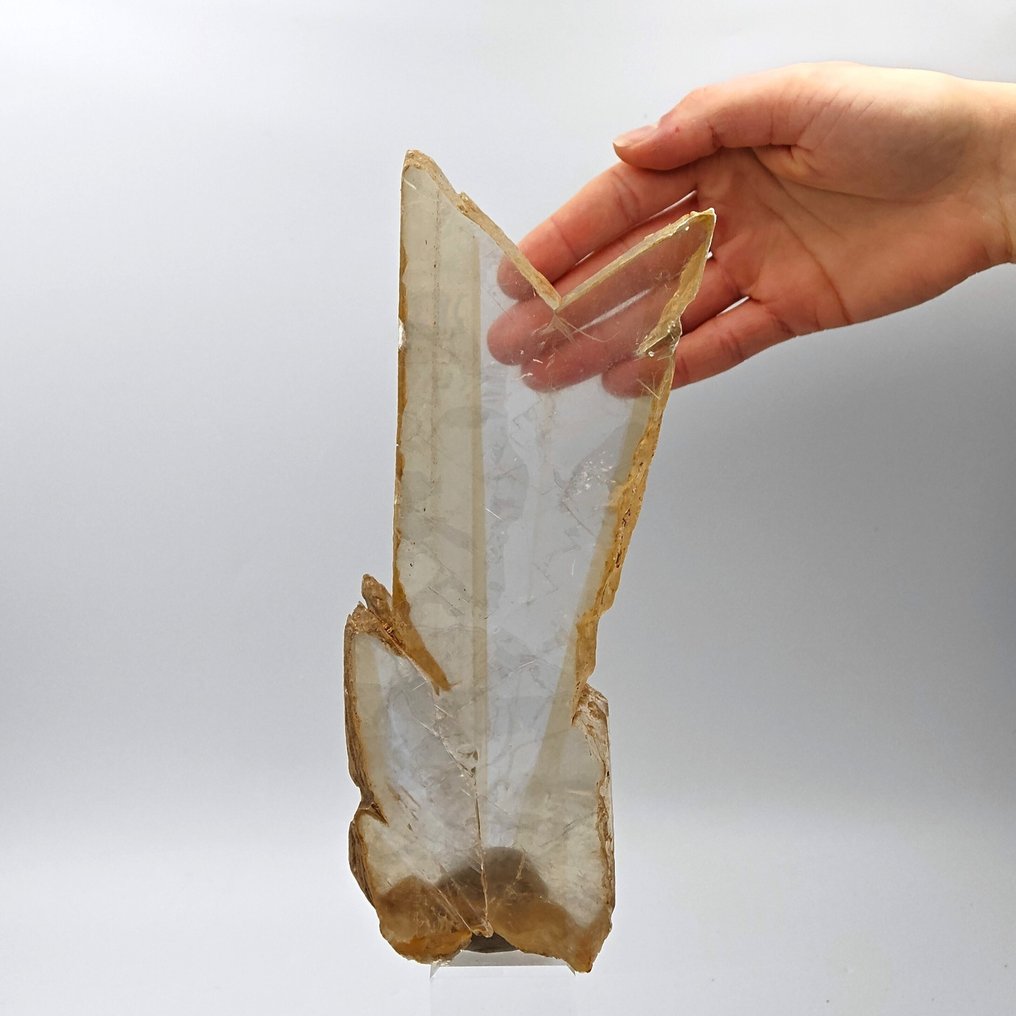 Μεγάλη 27cm SPADA από γύψο, διαφανές και χρυσό κρύσταλλο, Ιταλία Κρύσταλλος - Ύψος: 270 mm - Πλάτος: 88 mm- 462 g #3.2